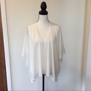 Chico’s White Cardigan Shrug Wrap Sweater New
